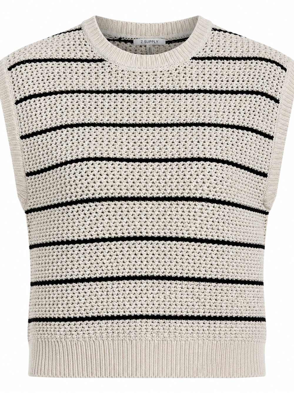 Z Supply Textured Striped Sweater Vest Small